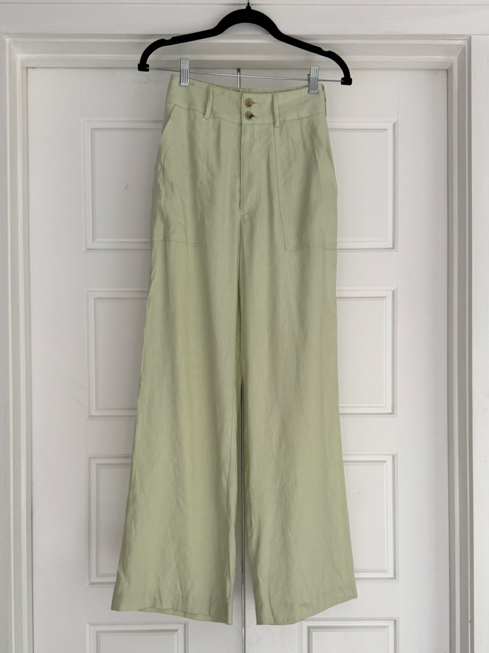 Antonio Melani High Rise Wide Leg Linen Blend Trousers NWT - size 0